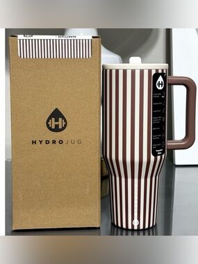 HydroJug 32oz Traveler, DAILY PRACTICE BROWN STRIPES